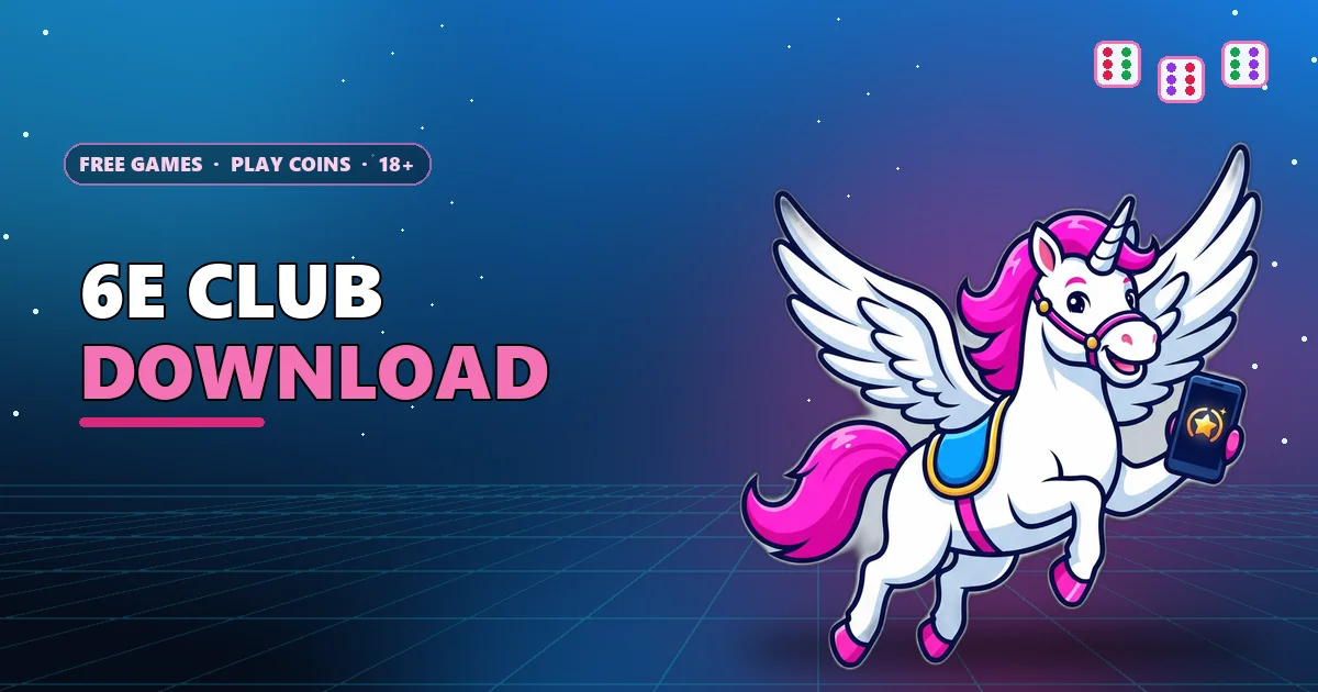 Pegasus flying with a phone for the 6E Club download guide