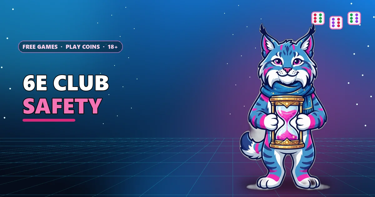 Lynx holding an hourglass for the 6E Club safety guide